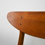 Vintage Danish chairs with upholstered seat