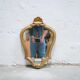 Miroir vintage de style baroque en bois doré