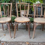 Lot of three old bistro chairs