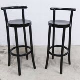 Pair of Baumann high stools, Dialog model, 79 cm