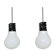 Pair of suspensions form glass by S.T.L. Studio for Lamperti bulb