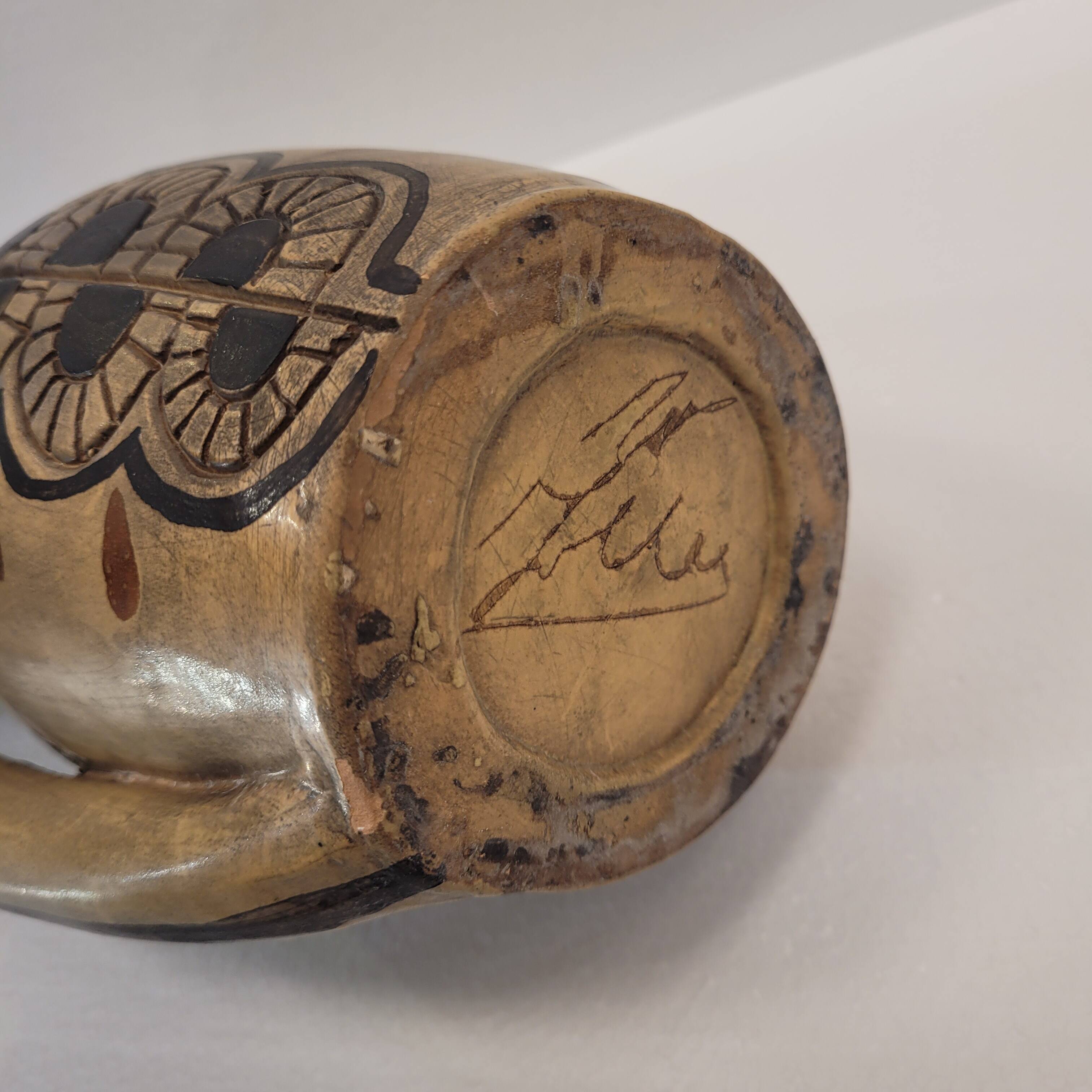 Jarrón / Jar in ceramic, Tribal style, 70's - France