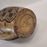 Jarrón / Jar in ceramic, Tribal style, 70's - France