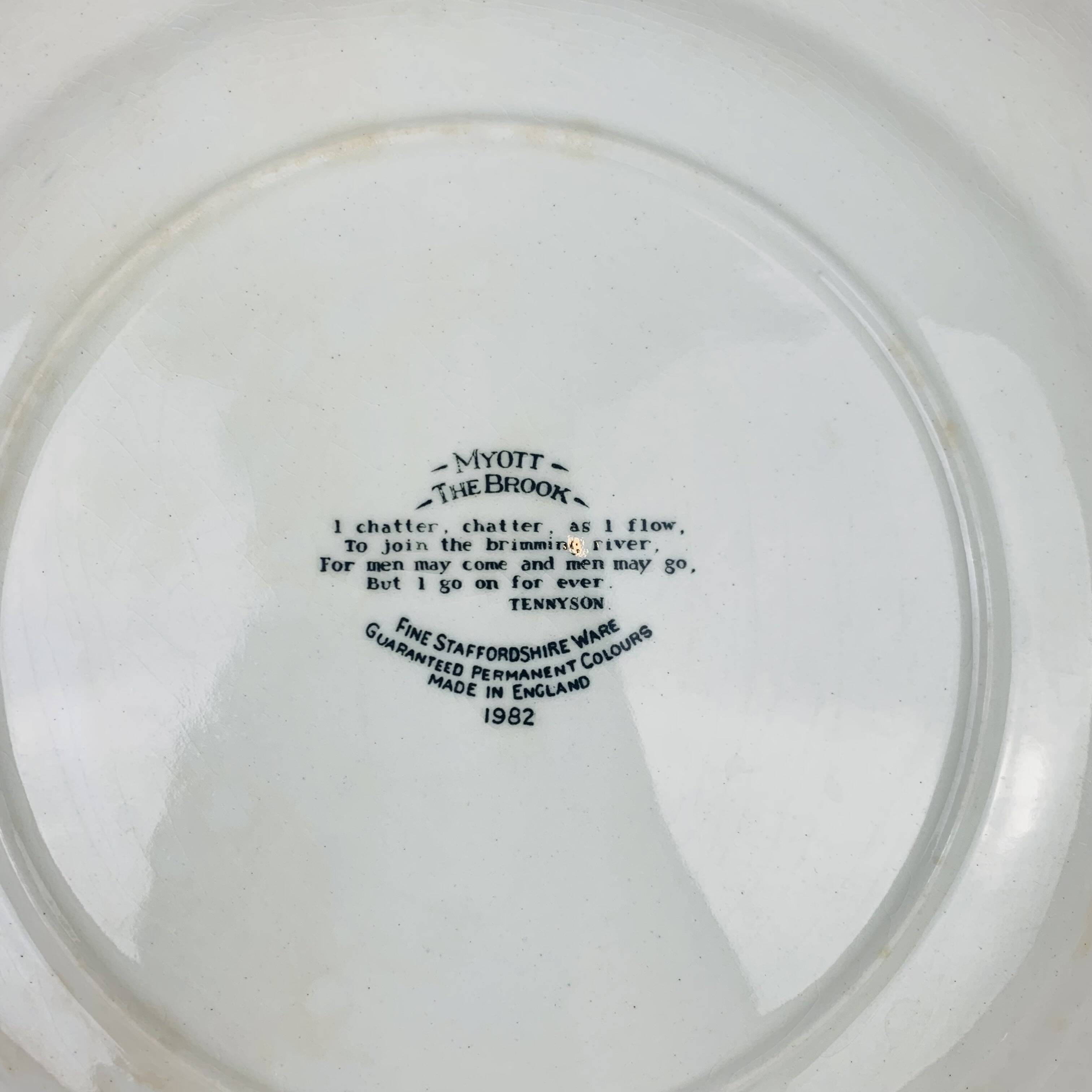 5 Myott The Brook English Ironstone Dinner Plates