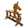 Ancien cheval à bascule en bois