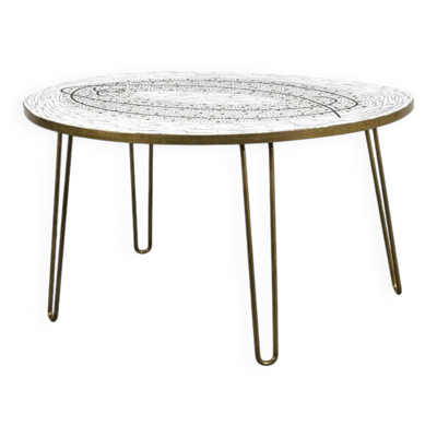 Table basse en mosaïque, années 1950