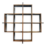 Cubical wall bookcase in laminated made in Italy 1970s