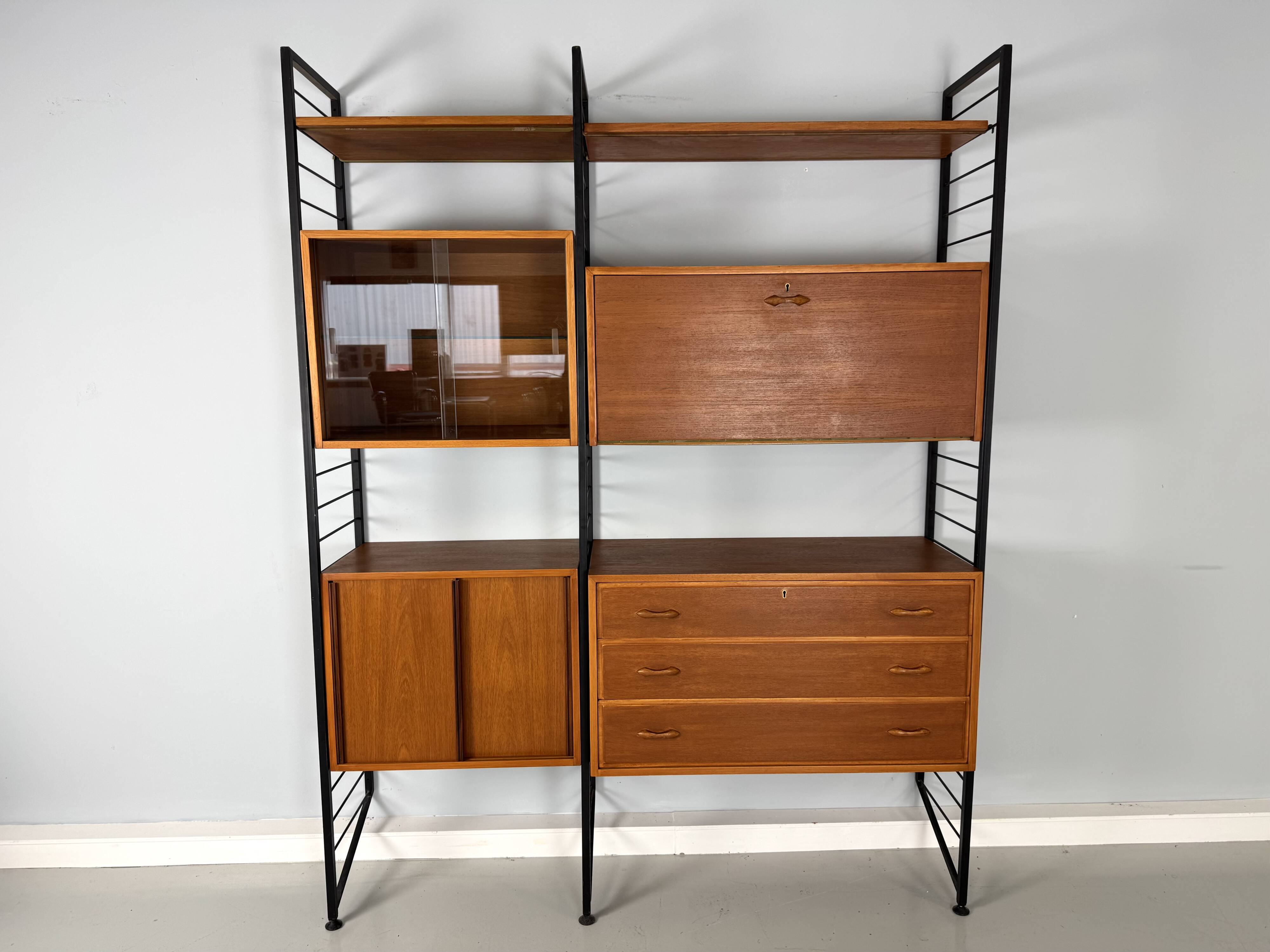 Mid-century "Ladderax" wall system produced by Staples in the UK.