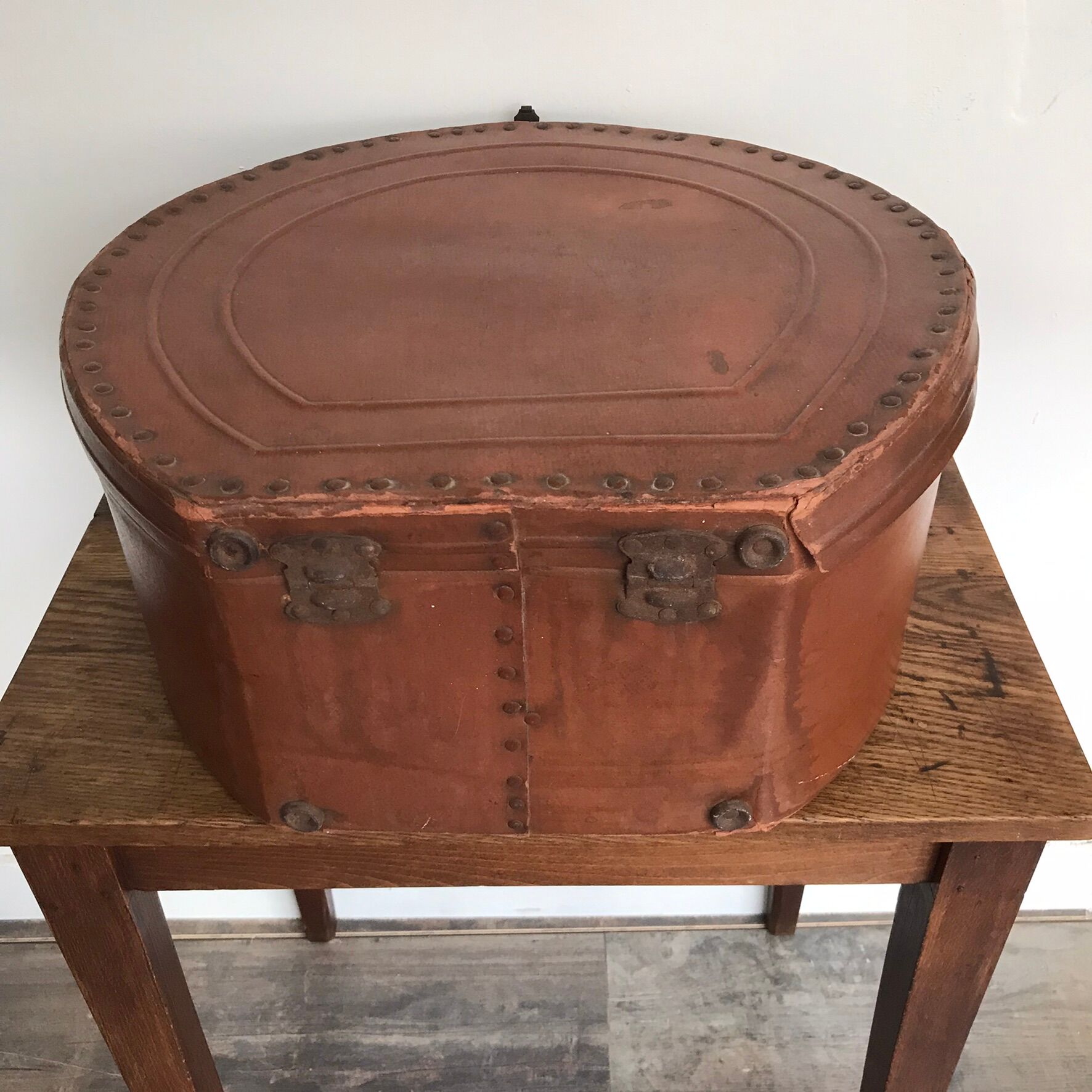 Vintage cardboard hat box