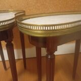 Louis XVI style kidney-shaped bouillotte coffee tables