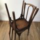 Set of 4 bistro chairs in curved wood of beech Luterma 30s
