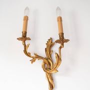 Grande applique rocaille en bronze doré 20ème