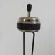 Minimalist tripod ashtray in black lacquered metal 50s 60s