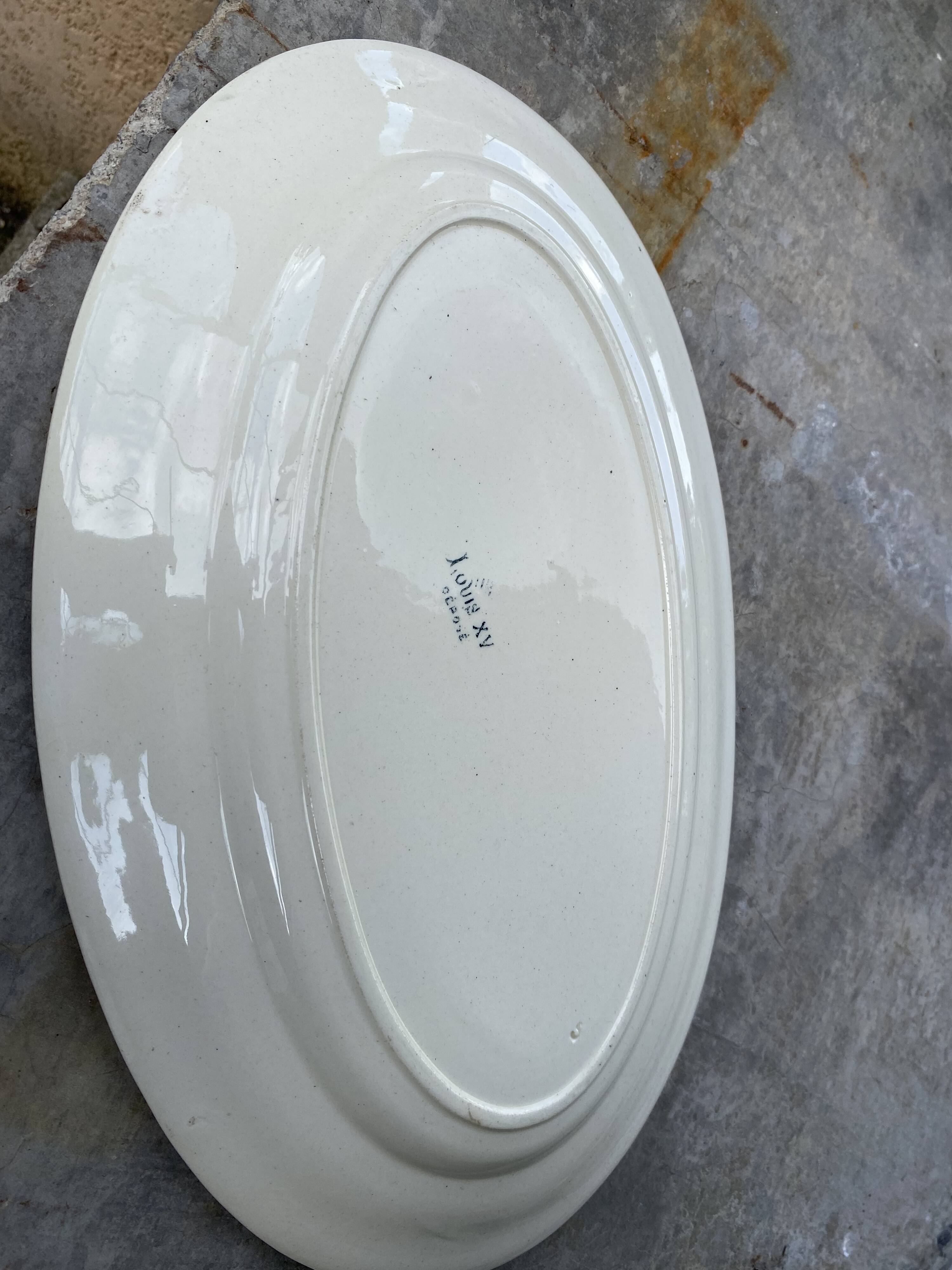 Antique oval serving platter – "Louis XV" model