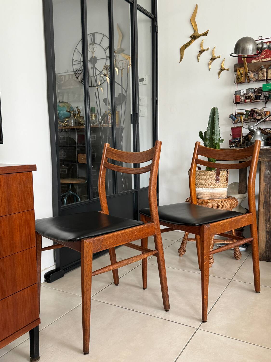 Chaises vintage style scandinave