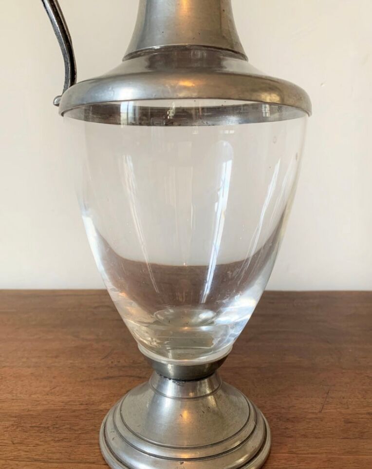 Ewer, Glass and tin, circa 1950