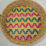 Set Basket natural fiber and raffia / vintage / africa
