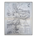 Bern, old map, printed in 1844.