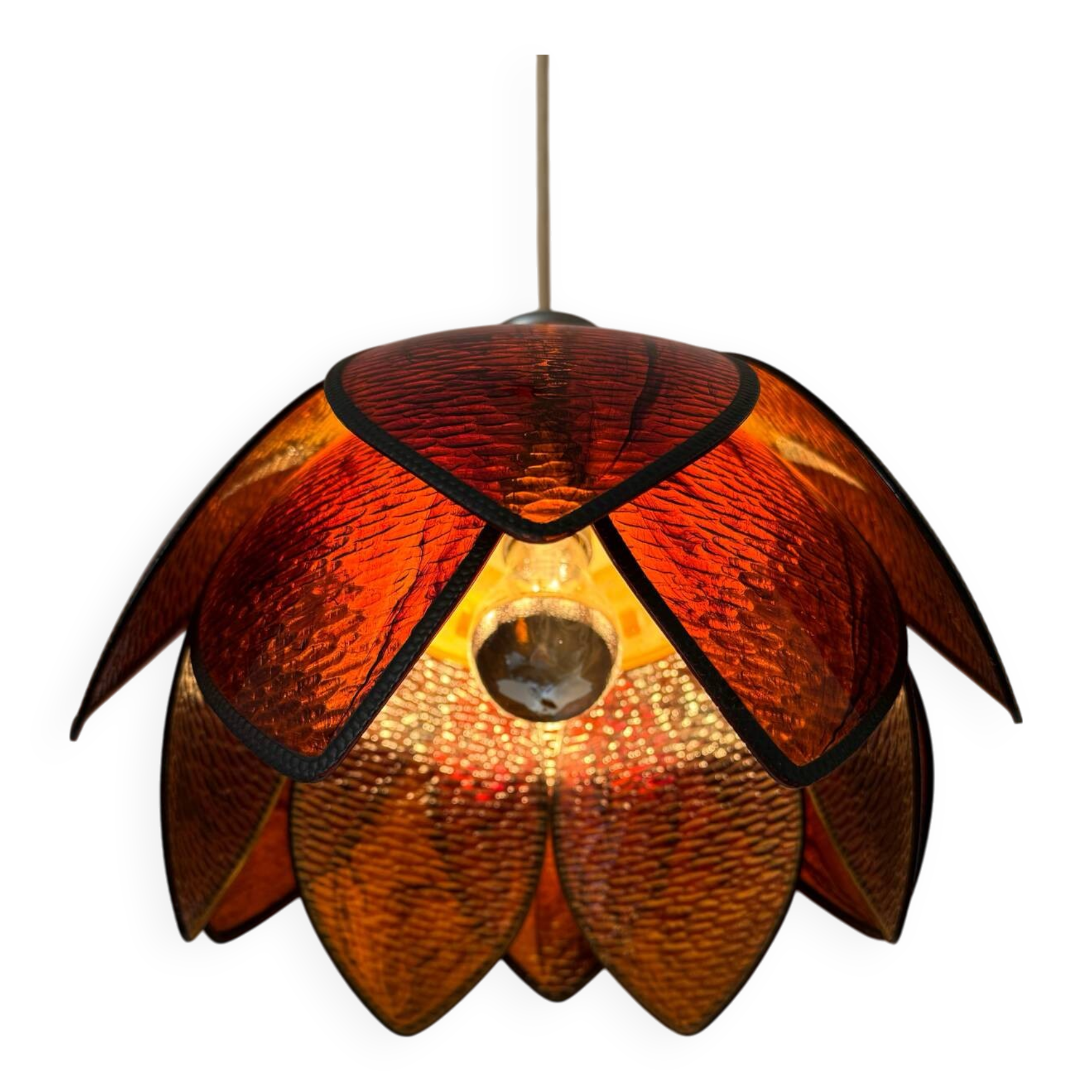 Lustre lotus Bakélite années 70