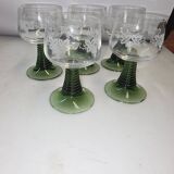 5 Alsace wine glasses from the 70s
