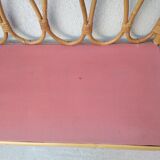 Vintage rattan wall shelf 60s