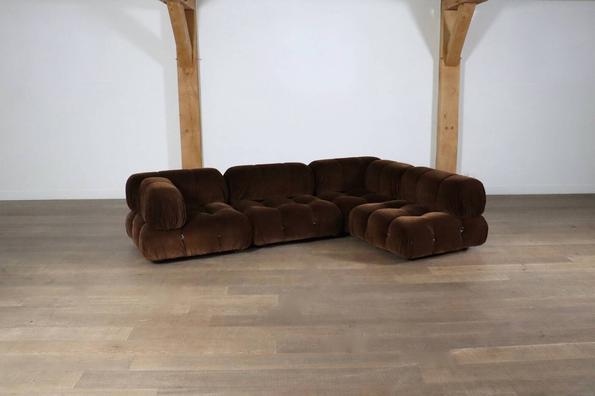 Camaleonda Sofa In Brown Corduroy By Mario Bellini For C&B Italia 1969