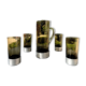 Service a orangeade une cruche et ses 4 verres assortis couleur fume metal