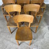 Set of 10 bistro chairs bar thonet year 60