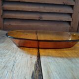 Ravier amber glass container
