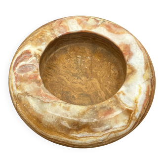 Vintage Orange Marble Ashtray Diameter 12 cm