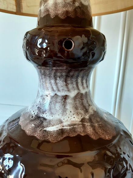 Openwork ceramic floor lamp 1970