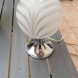 Vintage lamp, chrome and opaline, year 70