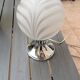 Lampe vintage, chrome et opaline, année 70