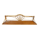 Vintage rattan wall shelf