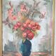 Oil on canvas, bouquet of flowers, Madé Gourdon