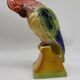 Large Cockatoo Saint-Clément France Hand-Painted Ceramic Tropical Bird