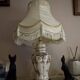 Very large ceramic lamp from Gien with a beautiful lampshade.