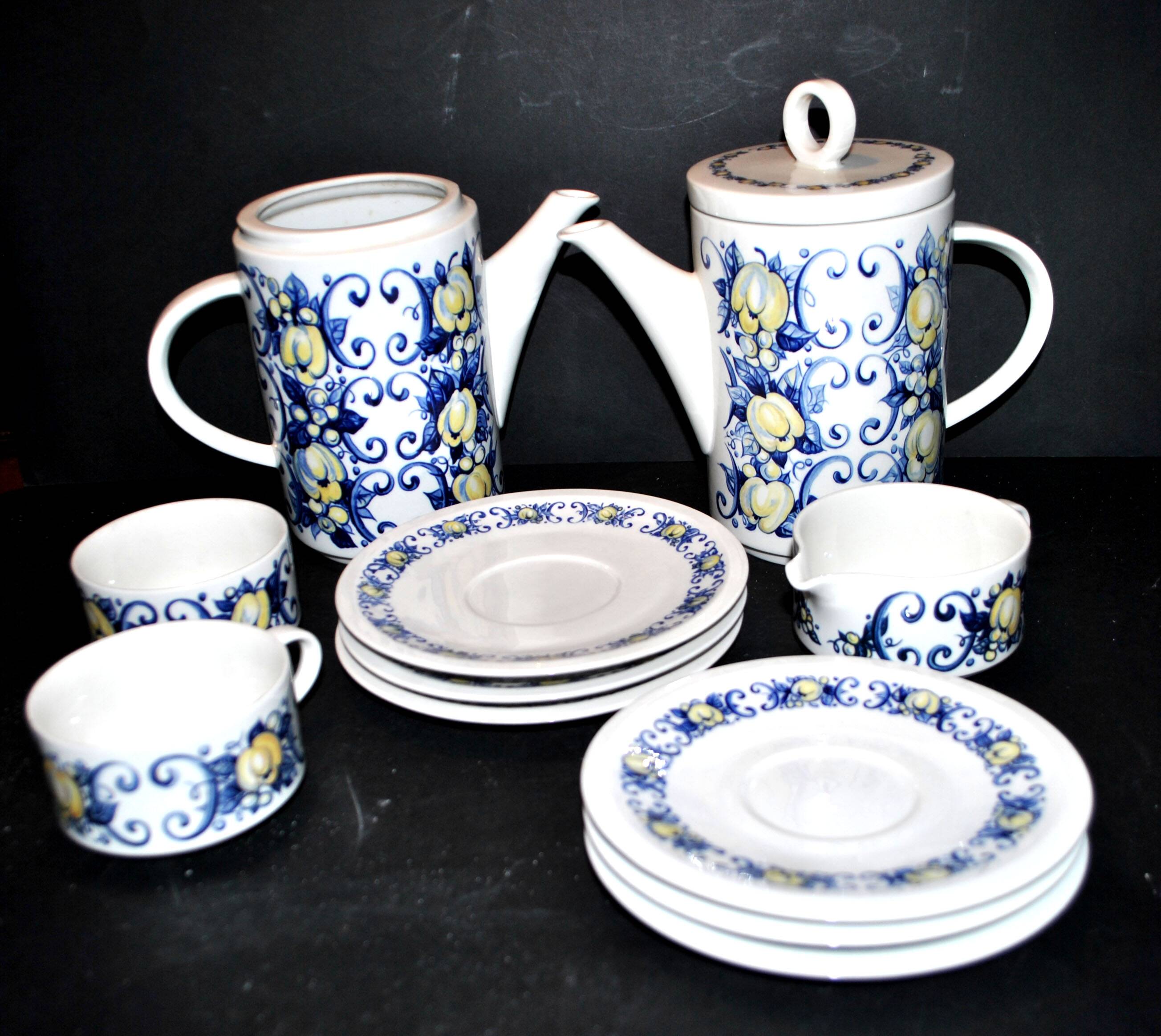 Villeroy & Boch CADIZ coffee set, coffee pot, creamer, cup