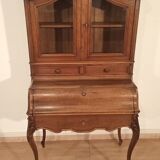 Folding desk buffet in solid oak from the 19th century, restored in the 19th century