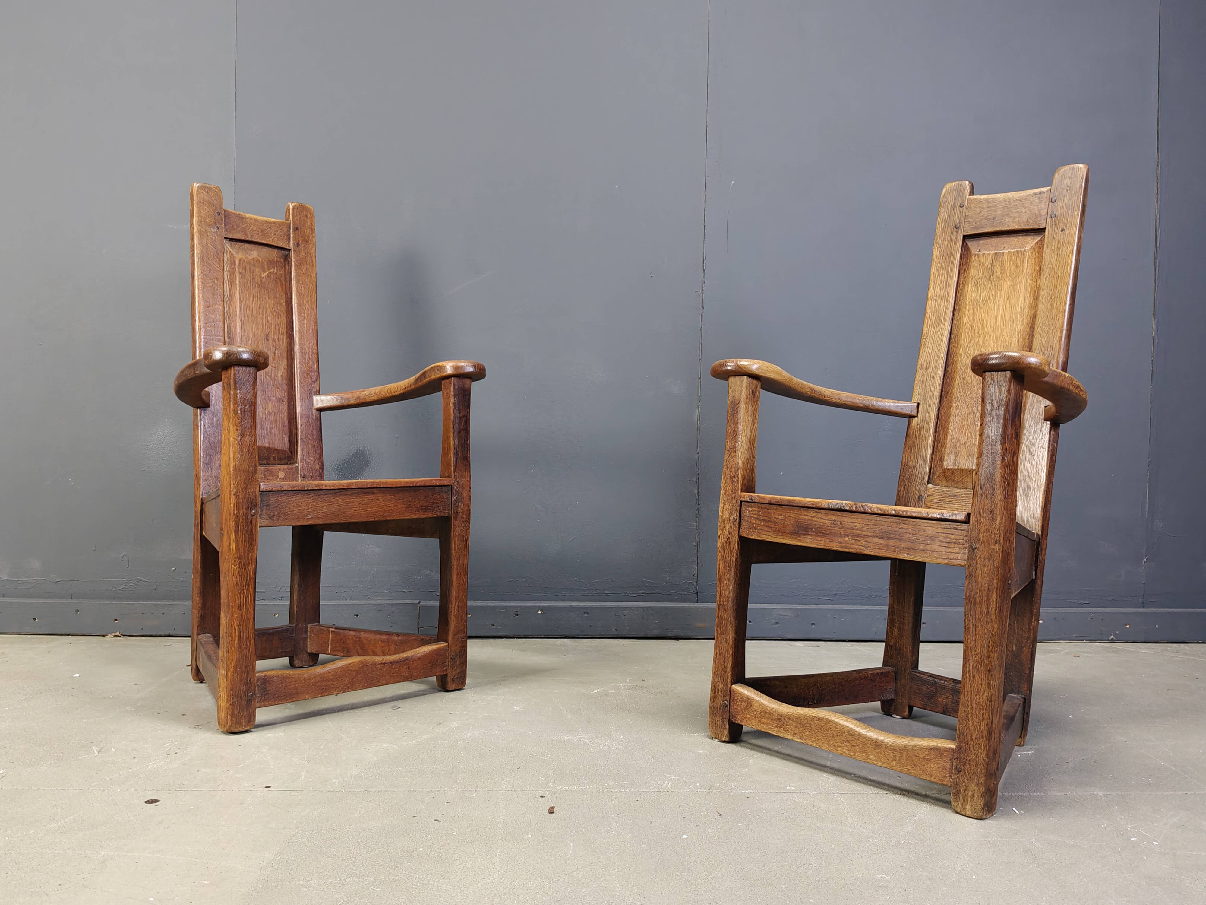 Vintage church chairs, set of 6 - 1950s