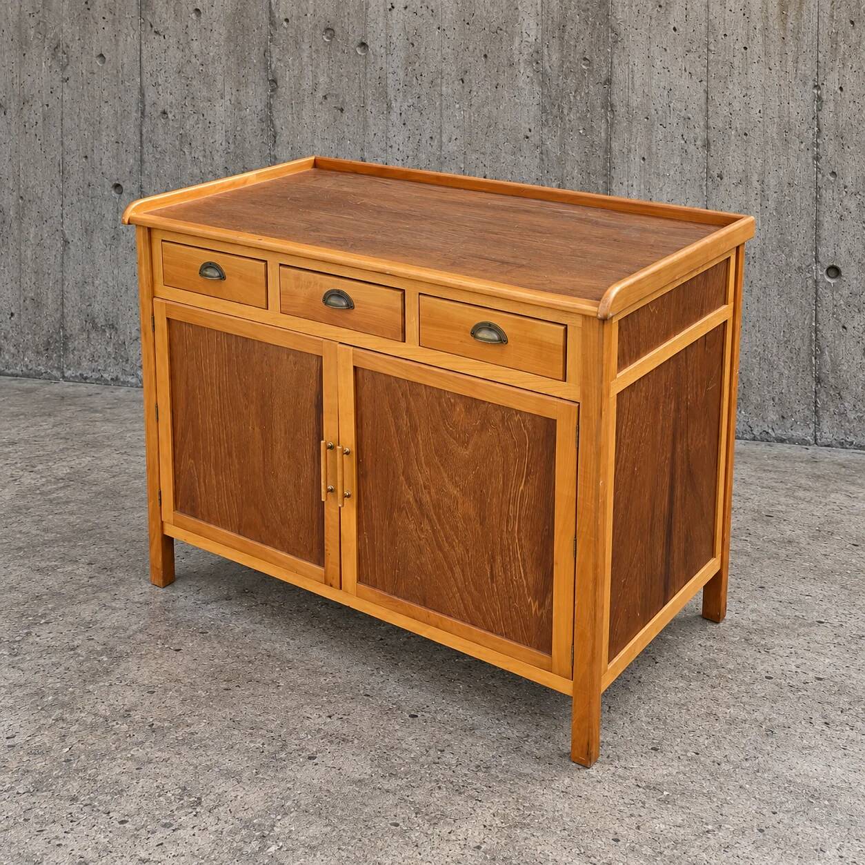 Wood combination sideboard / side board / dresser / 2 x drawer / 1970s