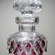 Harlequin crystal whisky decanter, Bohemia, Czechoslovakia, vintage 1950s-1970s