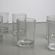 Set of 7 glass water glasses