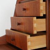 Mid-century teak bureau / secretary desk / Danish modern design / 1960s