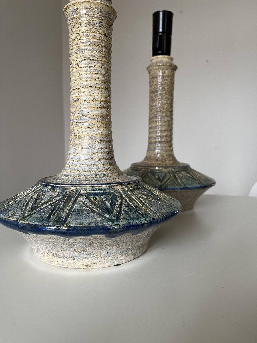 Pair table lamps by Jette Hellerøe for Axella, Denmark, 1970s, set of 2