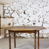 Louis Philippe turned wood drop-leaf table