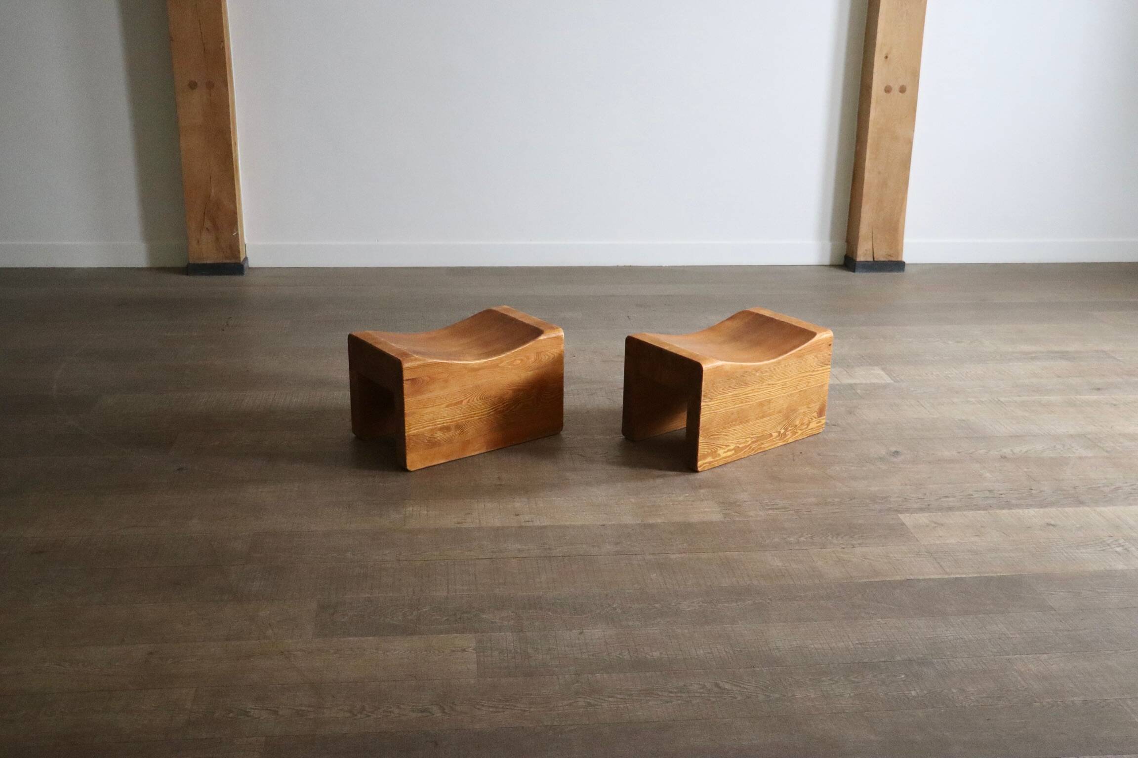 Paire de tabourets « Palle » par KJ Pettersson & Söner, Suède, années 1970