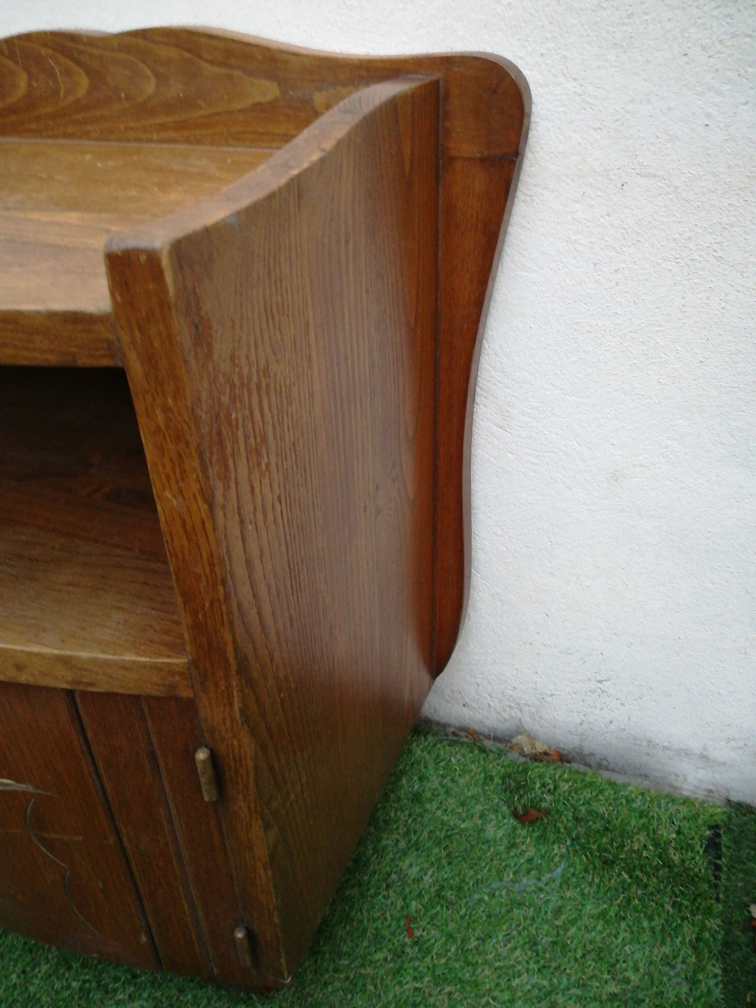Art deco solid oak bedside