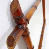 Mid-Century Large Faux Bamboo Wall Mirror