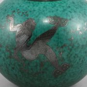 Wilhelm kage vase in ceramic "argenta" gustavsberg sweden 1940s marked